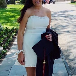 French Connection strapless ruffle mini dress worn once!